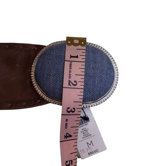 NWT Chico’s Nila Denim and Leather Belt Size Medium - Picture 4 of 6